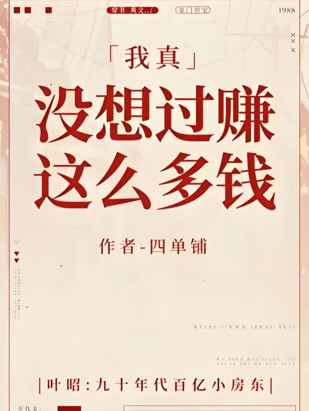 我真没想过赚这么多钱封面